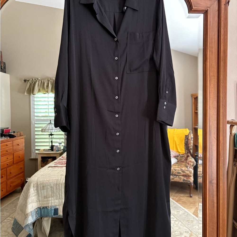 Banana Republic Black Shirt Dress NWOT